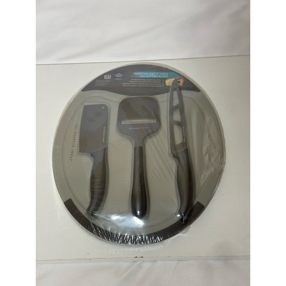 The Sharper Image Nonstick Cheese Tools with Cutting Board – 3-Piece Set